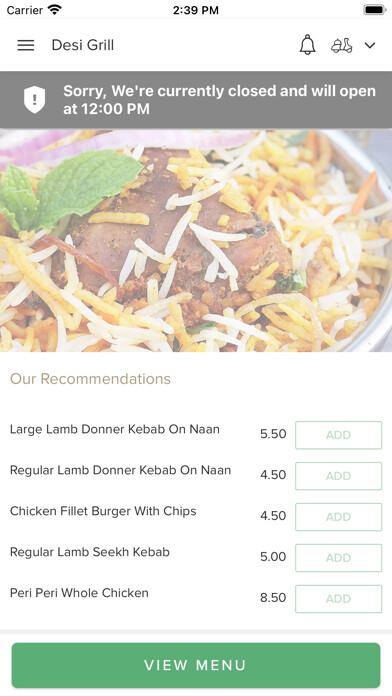 Emulate iPhone app Desi Grill using MyAndroid Emulate iPhone app Desi Grill using MyAndroid