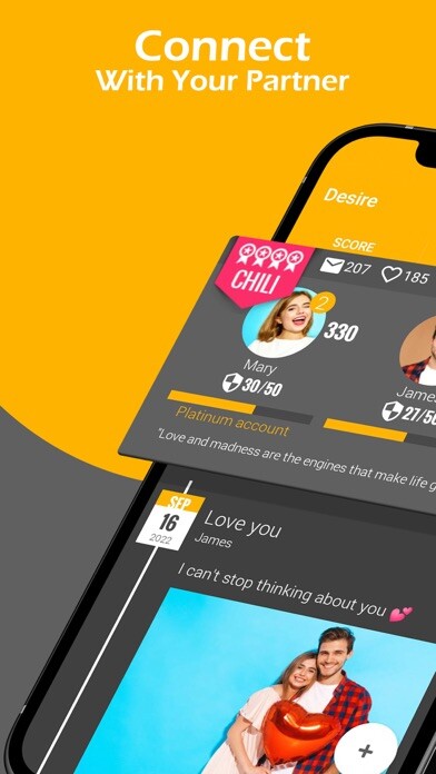 Emulate iPhone app Desire - Couples Game using MyAndroid