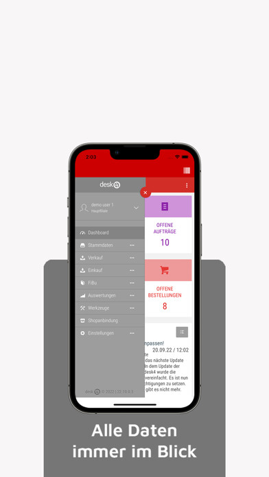Emulate iPhone app desk4 - Online-Warenwirtschaft using MyAndroid Emulate iPhone app desk4 - Online-Warenwirtschaft using MyAndroid