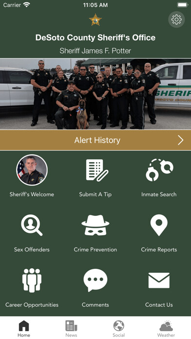 Emulate iPhone app DeSoto County Sheriff using MyAndroid Emulate iPhone app DeSoto County Sheriff using MyAndroid