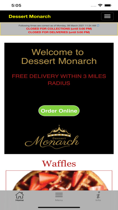 Emulate iPhone app Dessert Monarch using MyAndroid Emulate iPhone app Dessert Monarch using MyAndroid