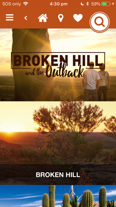 Emulate iPhone app Destination Broken Hill using MyAndroid