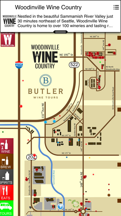 Emulate iPhone app Destination Woodinville Winery List using MyAndroid Emulate iPhone app Destination Woodinville Winery List using MyAndroid