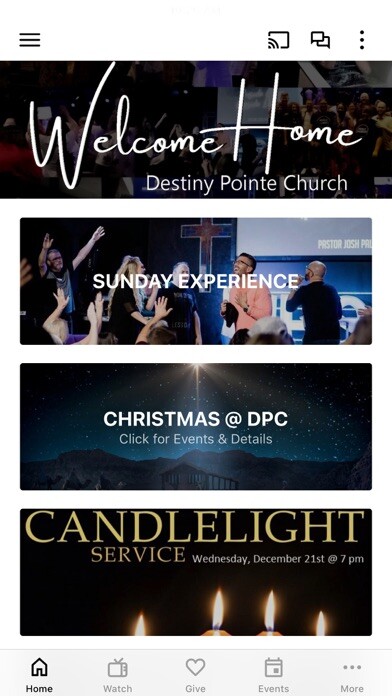 Emulate iPhone app Destiny Pointe Church using MyAndroid Emulate iPhone app Destiny Pointe Church using MyAndroid