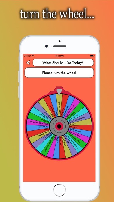 Emulate iPhone app Destiny Wheel: Decision Helper using MyAndroid