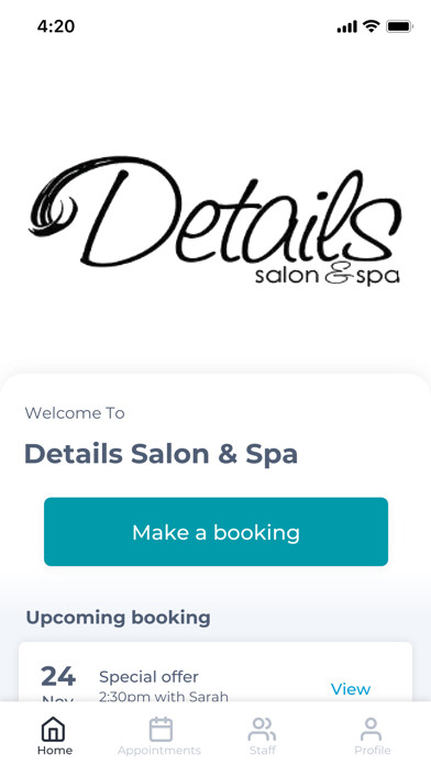Emulate iPhone app Details Salon & Spa using MyAndroid Emulate iPhone app Details Salon & Spa using MyAndroid