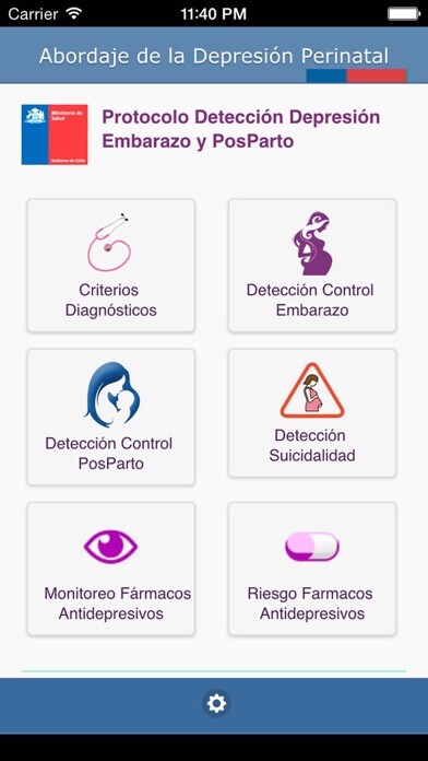 Emulate iPhone app Detección Depresión Embarazo y Posparto using MyAndroid Emulate iPhone app Detección Depresión Embarazo y Posparto using MyAndroid