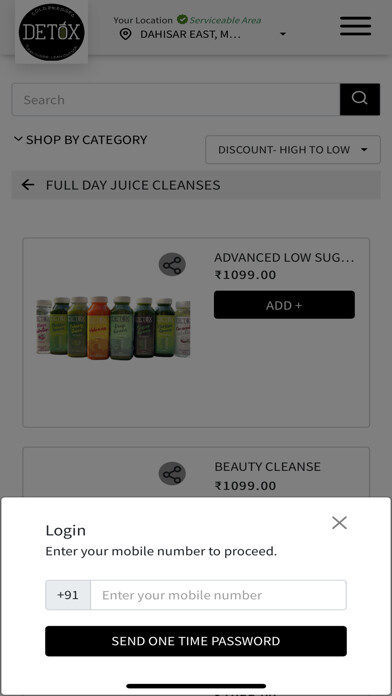 Emulate iPhone app Detox Cold Press Juice using MyAndroid Emulate iPhone app Detox Cold Press Juice using MyAndroid