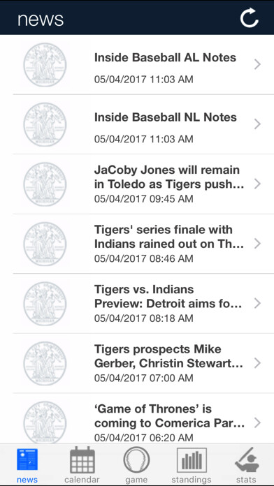 Emulate iPhone app Detroit Baseball News using MyAndroid Emulate iPhone app Detroit Baseball News using MyAndroid