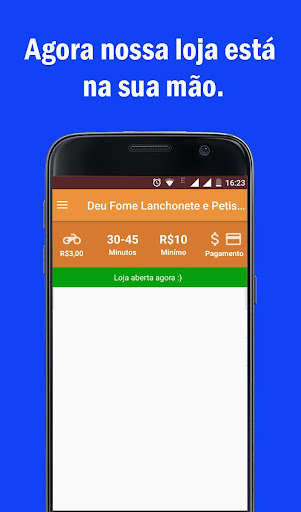 Run android online APK Deu Fome Lanchonete e Petiscaria from MyAndroid or emulate Deu Fome Lanchonete e Petiscaria using MyAndroid
