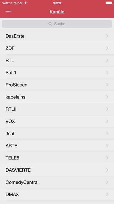 Emulate iPhone app Deutsches Fernsehen Guide using MyAndroid