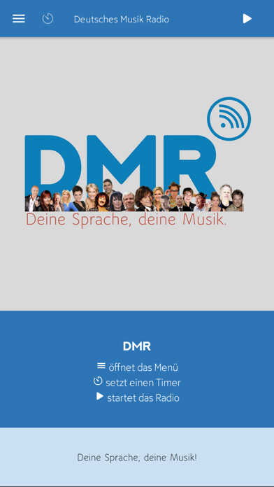 Emulate iPhone app Deutsches Musik Radio (DMR) using MyAndroid