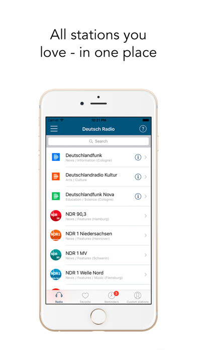 Emulate iPhone app Deutsch Radio - German radio using MyAndroid Emulate iPhone app Deutsch Radio - German radio using MyAndroid