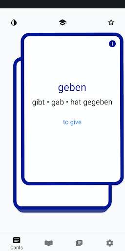 Run android online APK DeuVerben: German verbs flashcards - Learn German from MyAndroid or emulate DeuVerben: German verbs flashcards - Learn German using MyAndroid