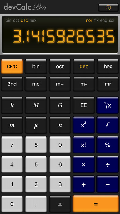 Emulate iPhone app devCalc Pro using MyAndroid Emulate iPhone app devCalc Pro using MyAndroid