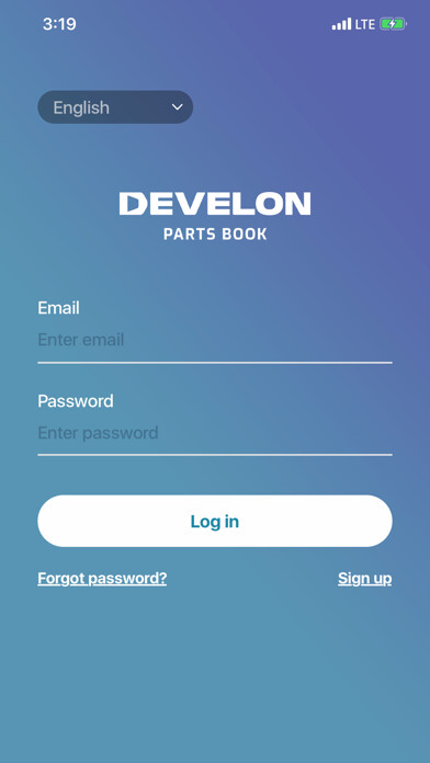 Emulate iPhone app DEVELON Parts Book using MyAndroid