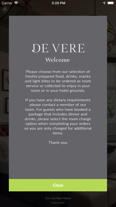 Emulate iPhone app De Vere Hotels Companion using MyAndroid Emulate iPhone app De Vere Hotels Companion using MyAndroid