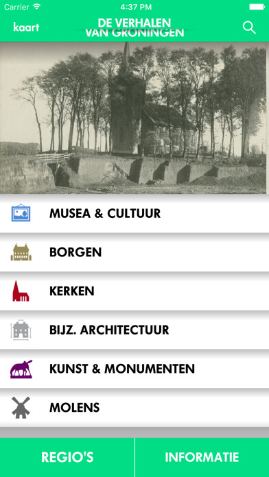 Emulate iPhone app De Verhalen van Groningen using MyAndroid
