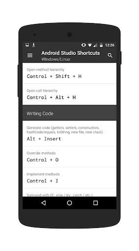 Run android online APK Dev Essentials - Shortcuts For Android Studio from MyAndroid or emulate Dev Essentials - Shortcuts For Android Studio using MyAndroid