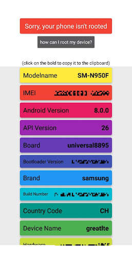 Run android online APK Device Info/Root Checker from MyAndroid or emulate Device Info/Root Checker using MyAndroid