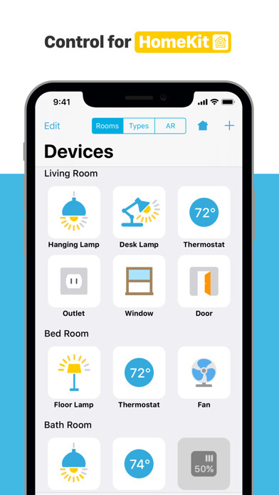 Emulate iPhone app Devices – Control for HomeKit using MyAndroid