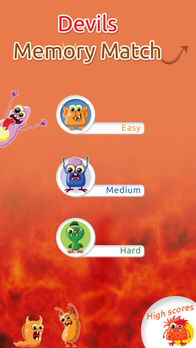 Emulate iPhone app Devils Memory Match Game using MyAndroid
