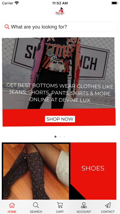 Emulate iPhone app Devine Lux Clothing & Apparel using MyAndroid Emulate iPhone app Devine Lux Clothing & Apparel using MyAndroid