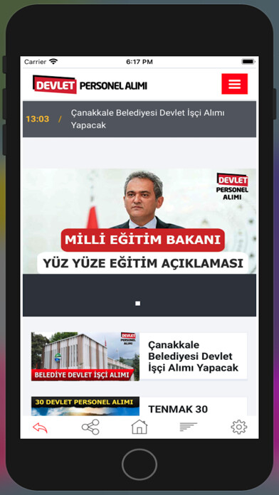 Emulate iPhone app Devlet Personel Alımı using MyAndroid