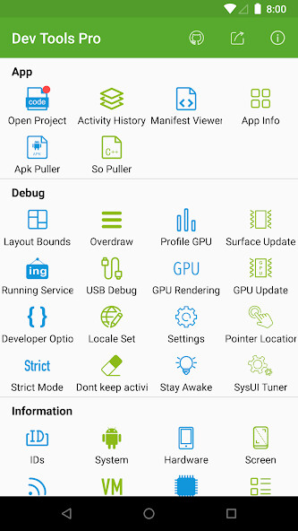 Run android online APK Dev Tools Pro(Developer Tools) from MyAndroid or emulate Dev Tools Pro(Developer Tools) using MyAndroid