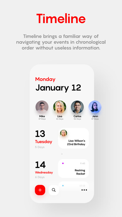 Emulate iPhone app Dey: Minimal Calendar using MyAndroid