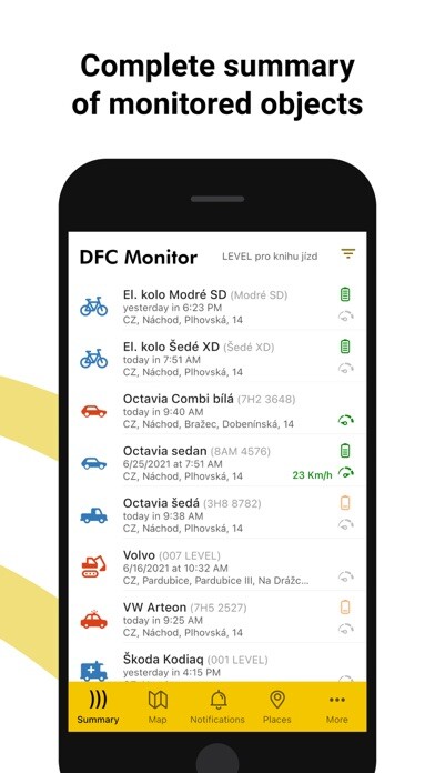 Emulate iPhone app DFC Monitor using MyAndroid