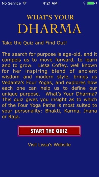 Emulate iPhone app Dharma Purpose Quiz using MyAndroid Emulate iPhone app Dharma Purpose Quiz using MyAndroid