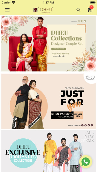Emulate iPhone app Dheu - Online shopping App using MyAndroid Emulate iPhone app Dheu - Online shopping App using MyAndroid