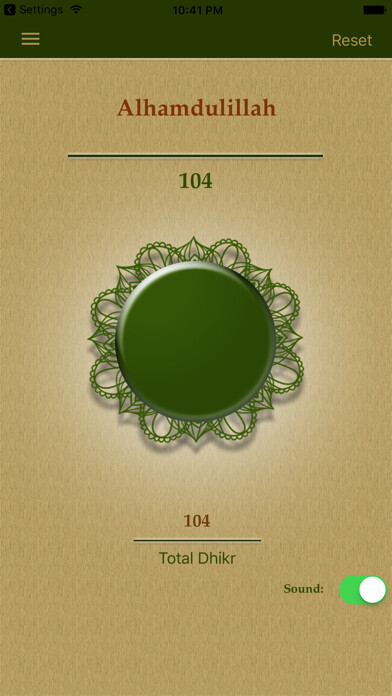 Emulate iPhone app Dhikr Counter - Qibla Finder using MyAndroid