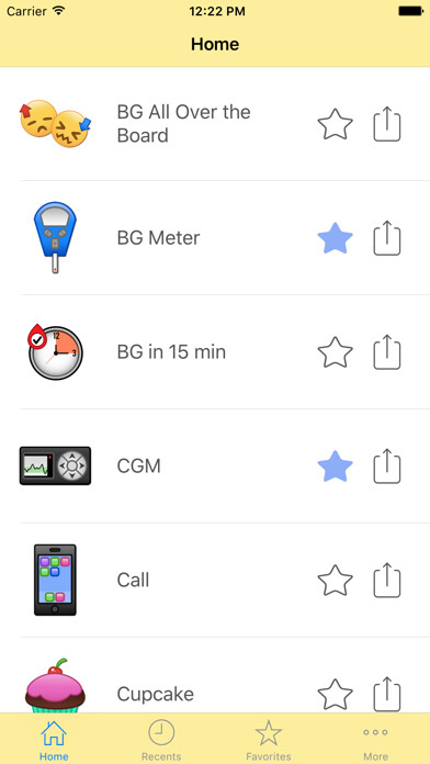 Emulate iPhone app Diabetes Emoticons using MyAndroid