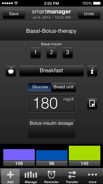 Emulate iPhone app Diabetes smartmanager incl. Basal-Bolus therapy using MyAndroid Emulate iPhone app Diabetes smartmanager incl. Basal-Bolus therapy using MyAndroid