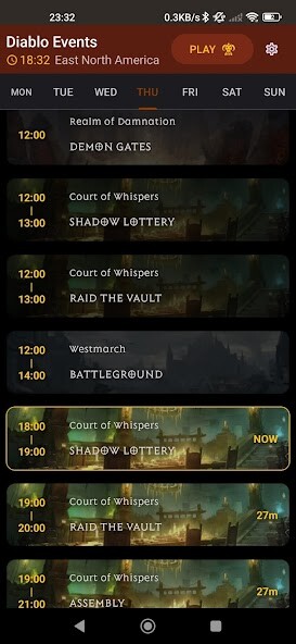 Run android online APK Diablo Events: Weekly calendar from MyAndroid or emulate Diablo Events: Weekly calendar using MyAndroid Run android online APK Diablo Events: Weekly calendar from MyAndroid or emulate Diablo Events: Weekly calendar using MyAndroid