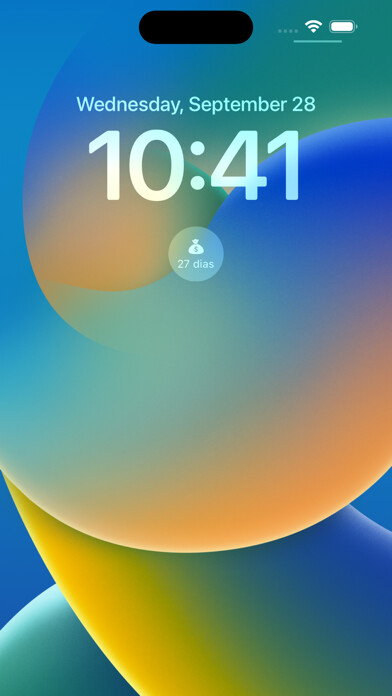 Emulate iPhone app Dia do Pagamento Widget using MyAndroid