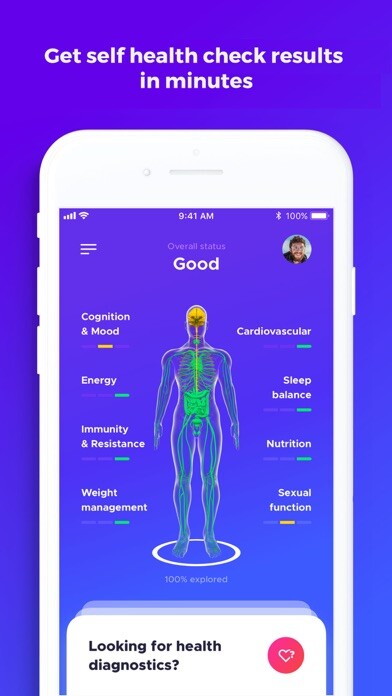 Emulate iPhone app Diagnost - Health Check using MyAndroid
