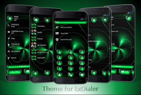Emulate Android APK Dialer Spheres Green Theme