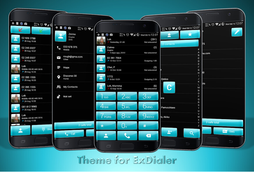 Run android online APK Dialer Theme Gloss Cyan drupe from MyAndroid or emulate Dialer Theme Gloss Cyan drupe using MyAndroid