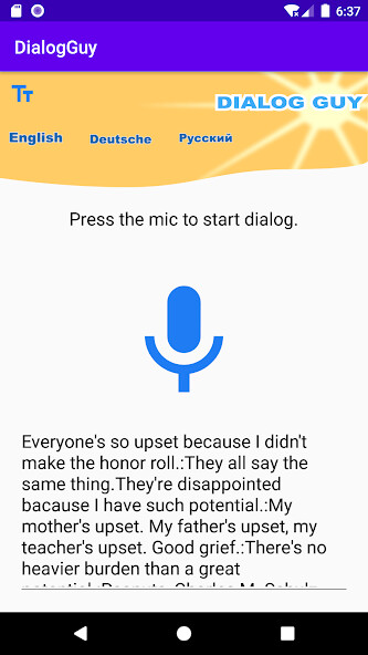 Run android online APK DialogGuy - your language bot from MyAndroid or emulate DialogGuy - your language bot using MyAndroid Run android online APK DialogGuy - your language bot from MyAndroid or emulate DialogGuy - your language bot using MyAndroid