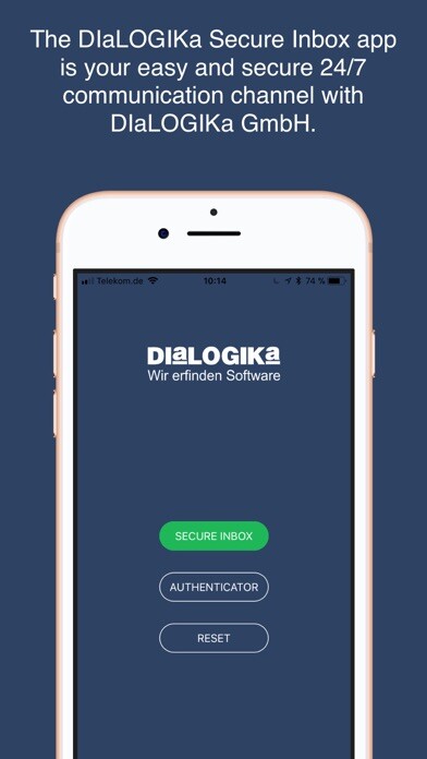 Emulate iPhone app DIaLOGIKa Secure Inbox using MyAndroid