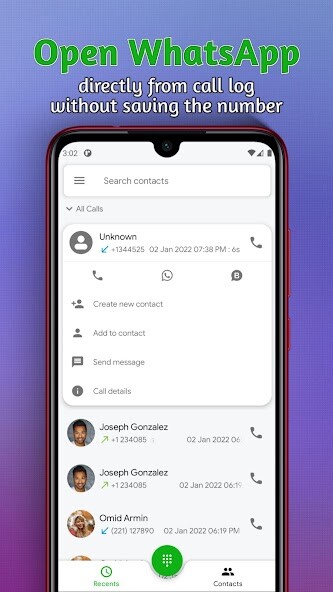 Run android online APK DialPad Plus Dial for WhatsApp from MyAndroid or emulate DialPad Plus Dial for WhatsApp using MyAndroid