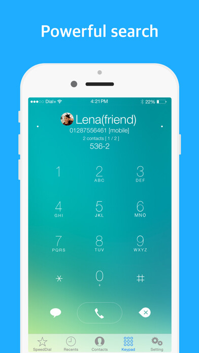 Emulate iPhone app Dial+ (speed dial, Widget dial, one hand mode) using MyAndroid Emulate iPhone app Dial+ (speed dial, Widget dial, one hand mode) using MyAndroid