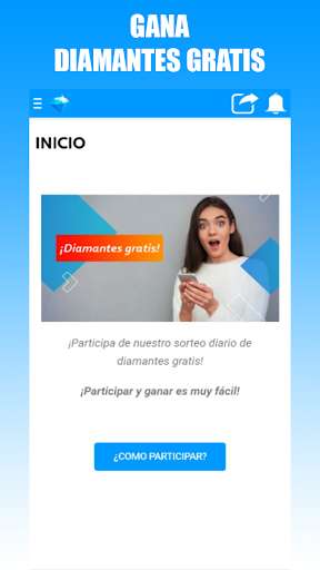 Run android online APK Diamantes Gratis from MyAndroid or emulate Diamantes Gratis using MyAndroid