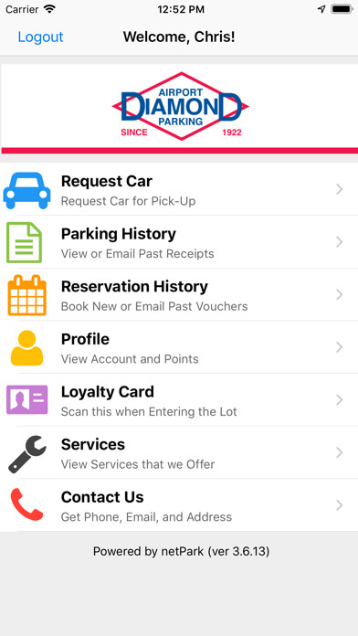 Emulate iPhone app Diamond Airport Parking using MyAndroid Emulate iPhone app Diamond Airport Parking using MyAndroid