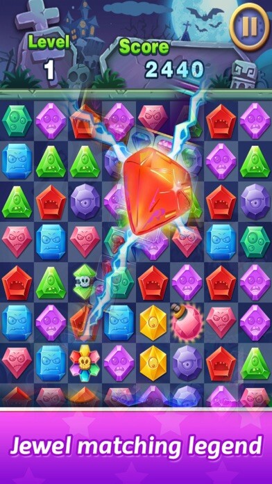 Emulate iPhone app Diamond Attack - Magic Martch using MyAndroid