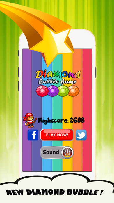 Emulate iPhone app Diamond bubble mania: Bubbles ball shooter games using MyAndroid
