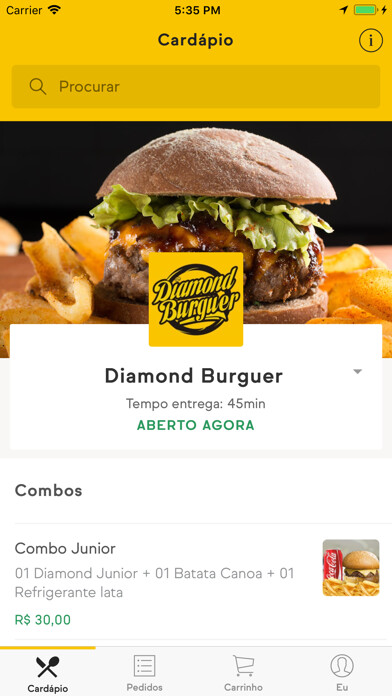 Emulate iPhone app Diamond Burguer using MyAndroid Emulate iPhone app Diamond Burguer using MyAndroid